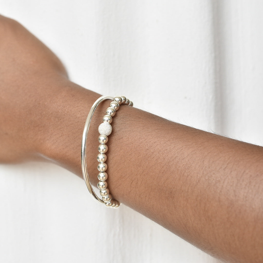 Plain Silver Bangle