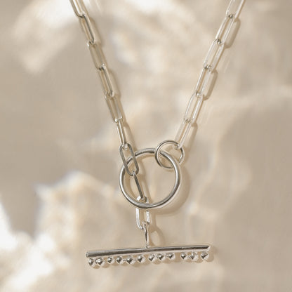 Paperclip T Bar Necklace
