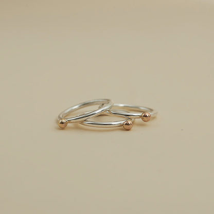 Gold Pebble Stacking Ring