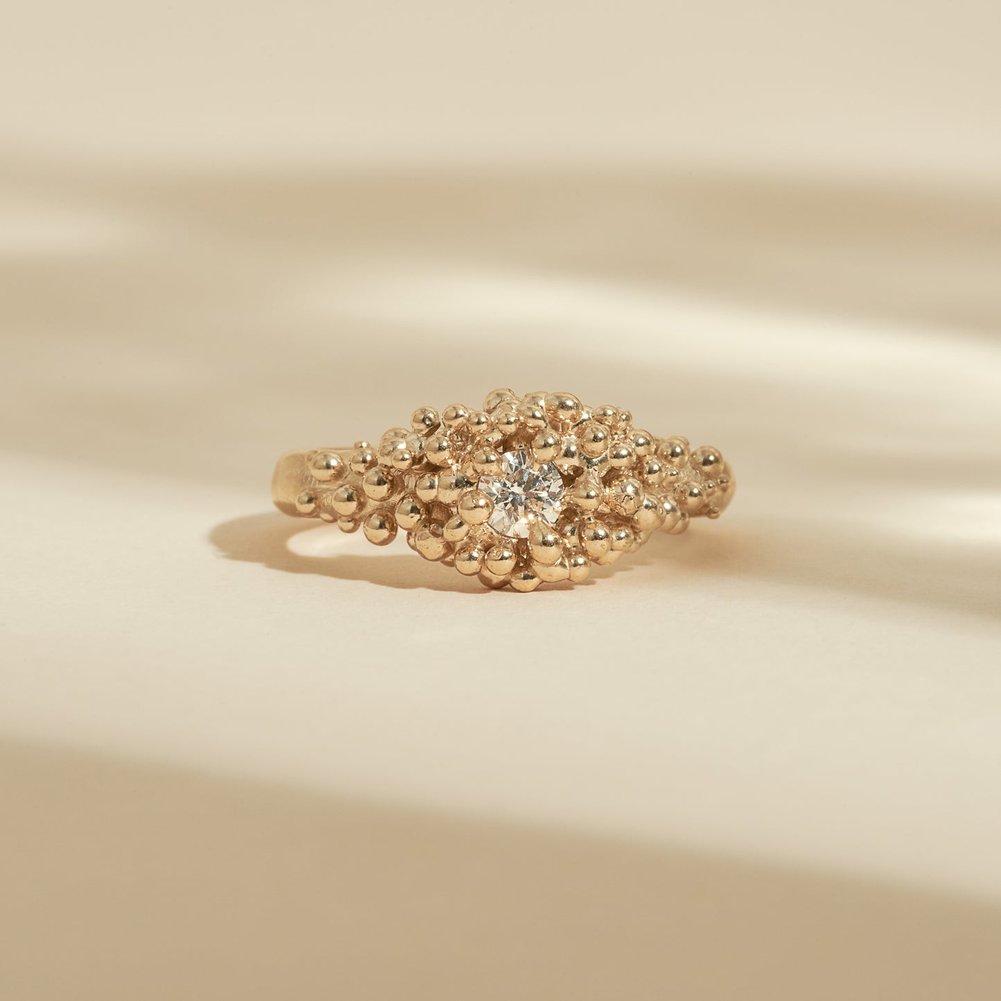 Golden Hour Ring with 3.5mm Ocean Diamond.