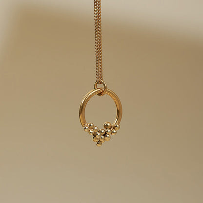Gold Vermeil Granule Halo Necklace